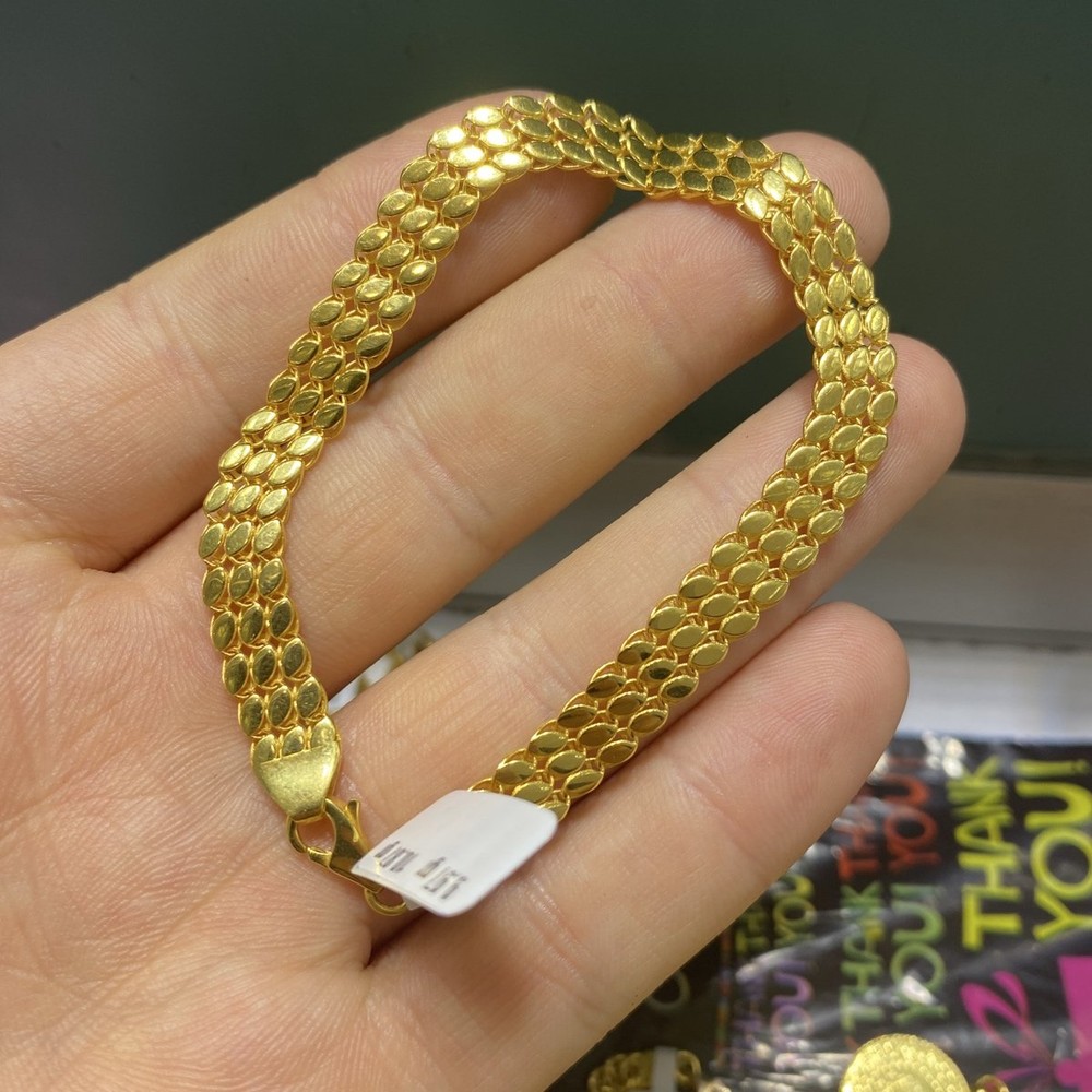 22 Ayar Altın Bileklik Pullu Modern Tasarım 9.97gr Kadın - B000755