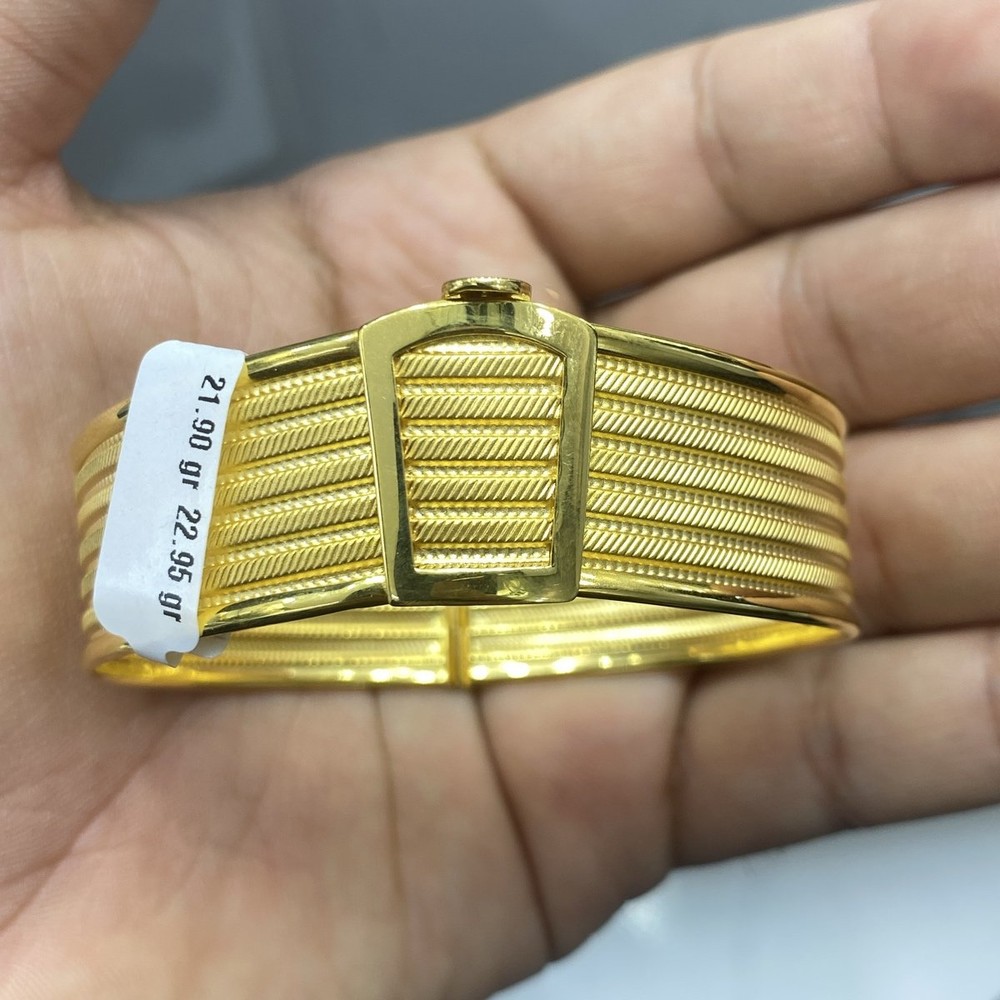 22 Ayar Altın Bilezik Hasır Kelepçe 21.90gr Kadın - BZ000771