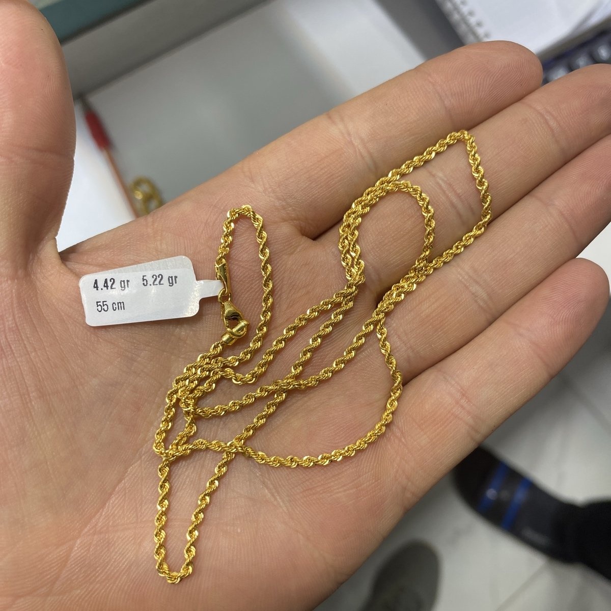 22 Ayar Altın Halat Özel Tasarım 4.42gr 55cm Kadın Hediye - H000148 - Fotoğraf 1