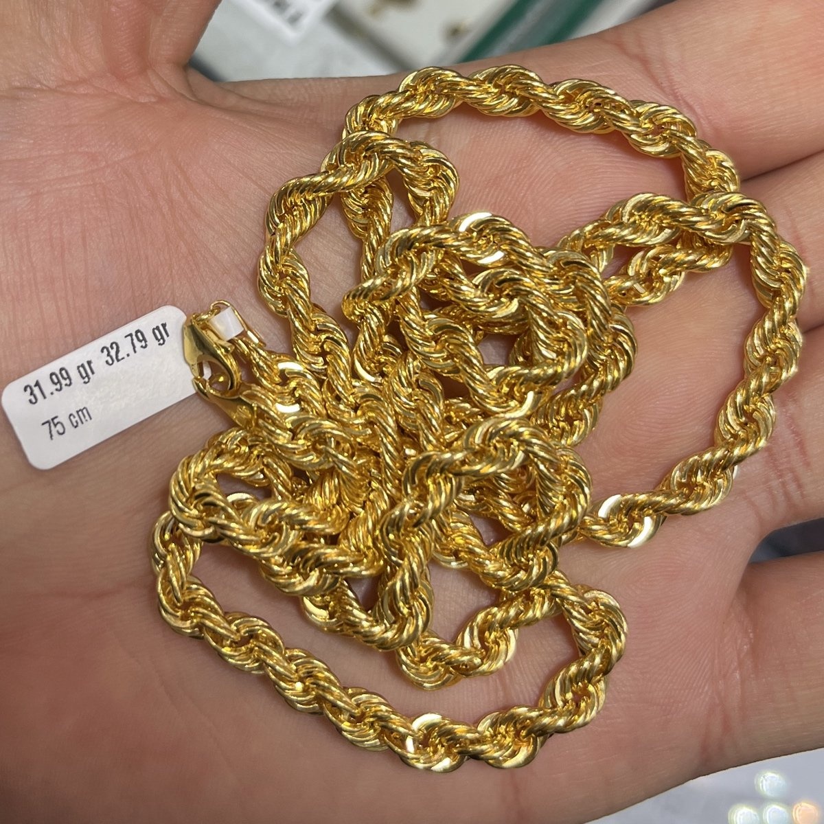 22 Ayar Altın Halat Özel Tasarım 31.99gr 75cm Kadın - H000152 - Fotoğraf 1