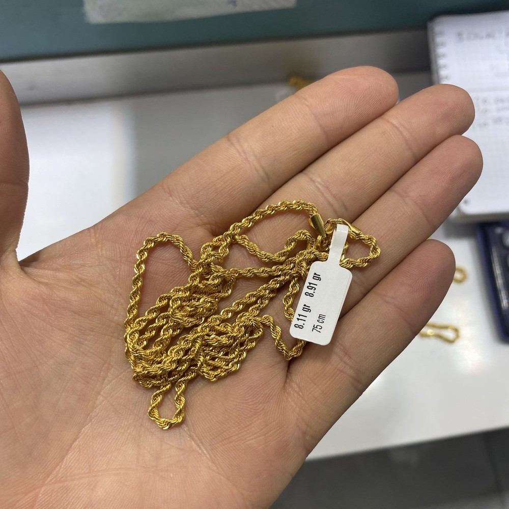 22 Ayar Altın Halat Özel Tasarım 8.11gr 75 cm Hediye - H000153