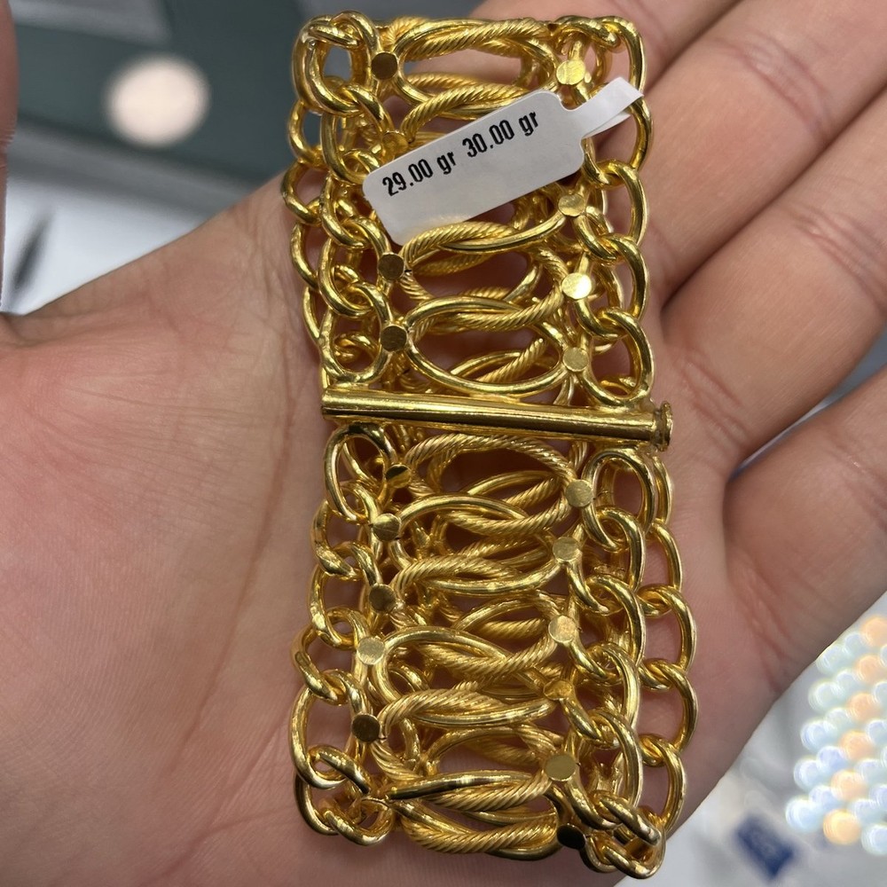 22 Ayar Altın Bileklik Zahit Geyik Özel Tasarım 29.00gr Kadın - B000775