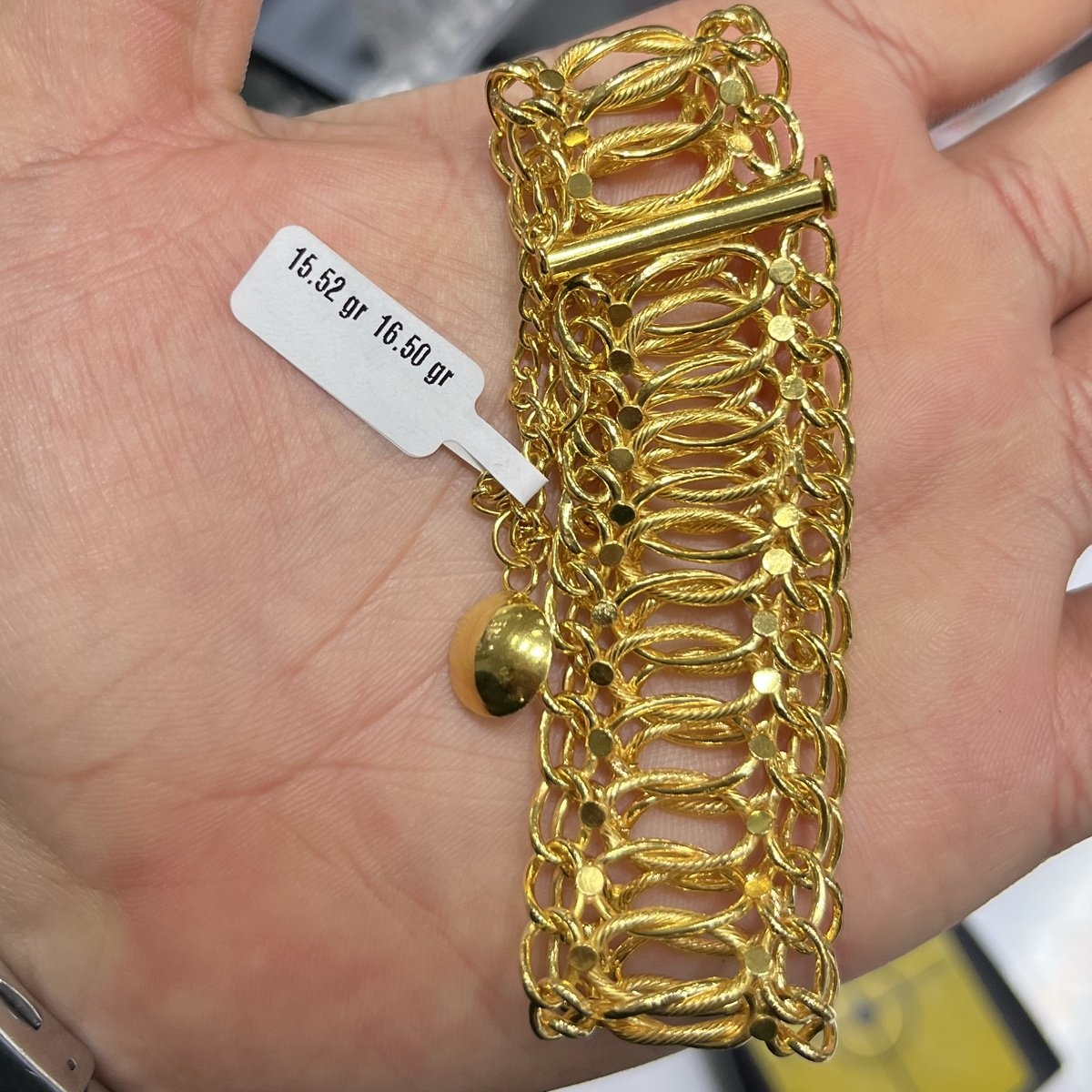 22 Ayar Altın Bileklik Zahit Geyik Modern Tasarım 15.52gr Hediye - B000777 - Fotoğraf 1