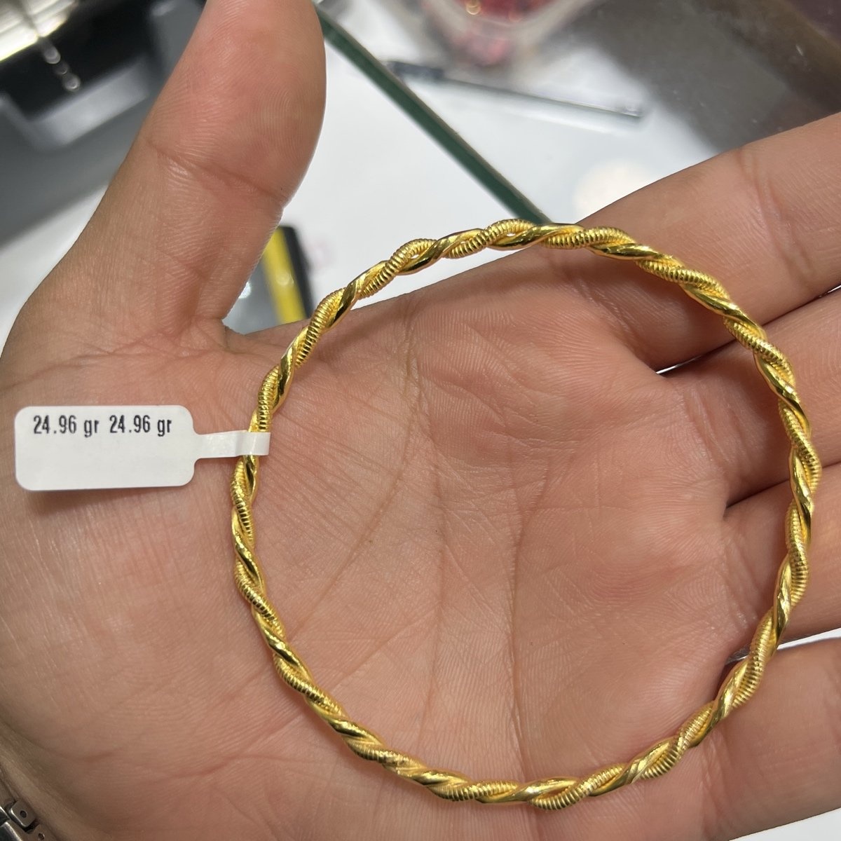 22 Ayar Altın Bilezik Kıvırcık Tasarım 24.96gr Kadın - BZ00774 - Fotoğraf 1