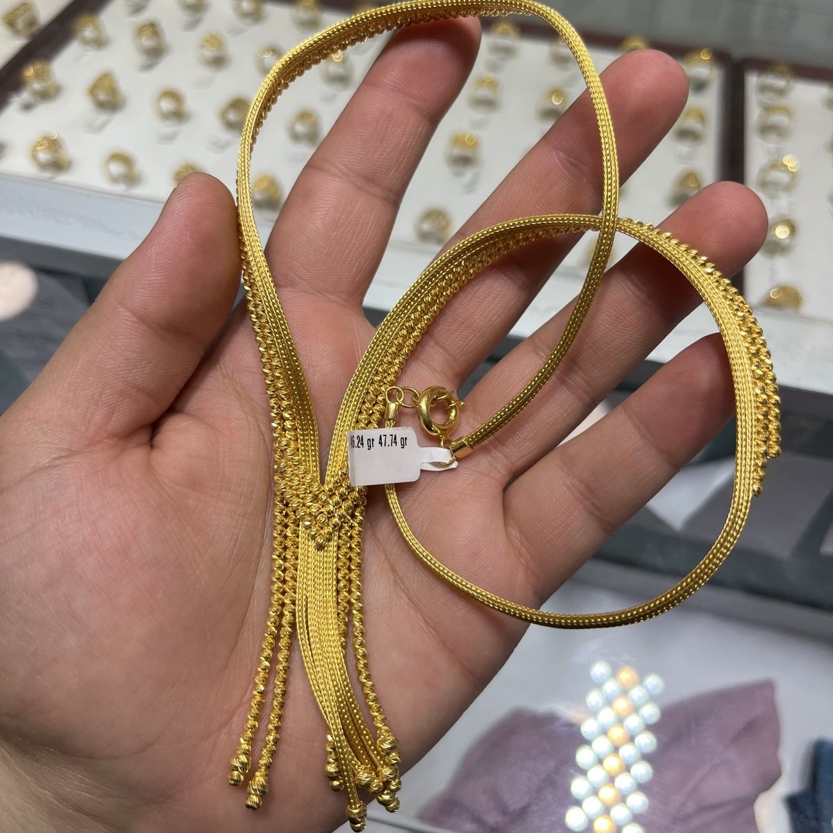 22 Ayar Altın Kolye Dorikalı Özel Tasarım 46.24gr Hediye - KL000013 - Fotoğraf 1