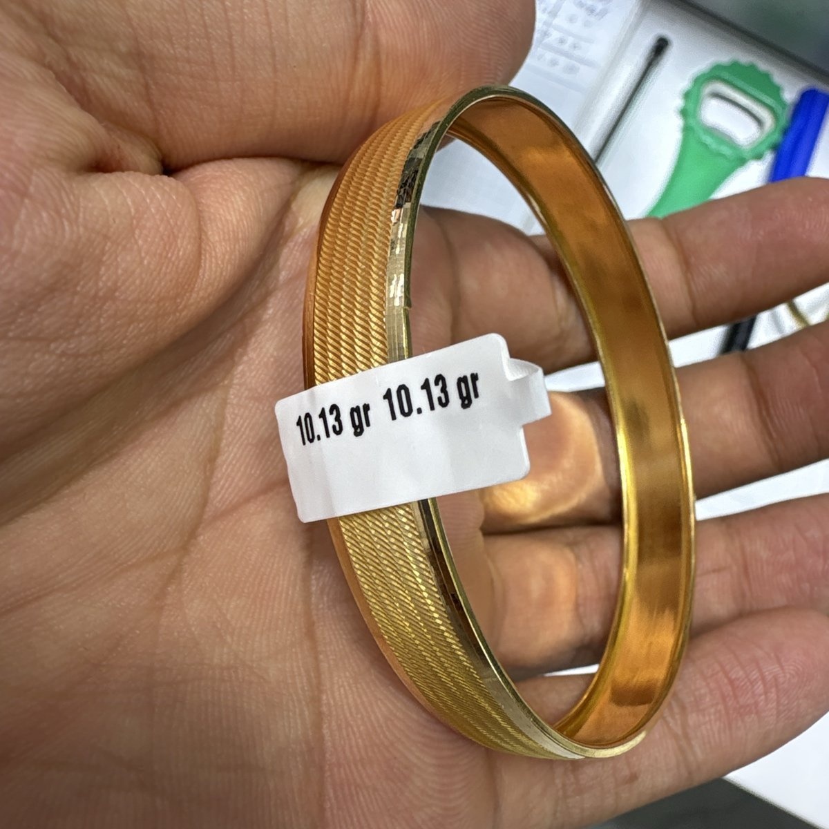 22 Ayar Altın Bilezik Zahit Geyik Hasır Tasarım 10.13gr Hediye - BZ00778 - Fotoğraf 1