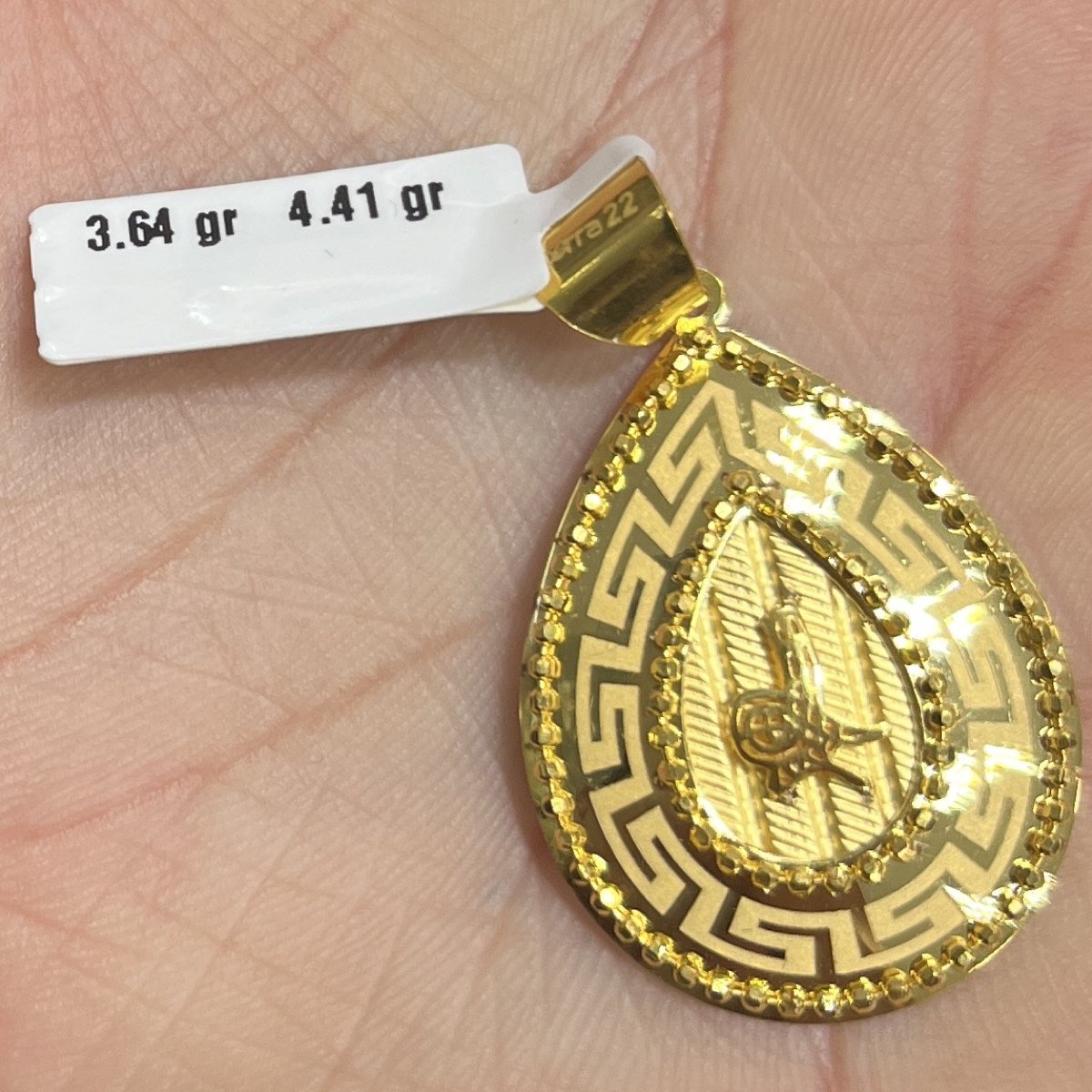 22 Ayar Altın Kolye Ucu Tuğralı Özel Tasarım 3.64gr Hediye - C000218 - Fotoğraf 1