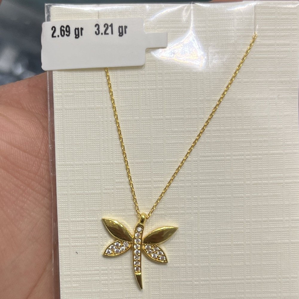22 Ayar Altın Kolye Kelebek Özel Tasarım 2.69gr Hediye - KL000017