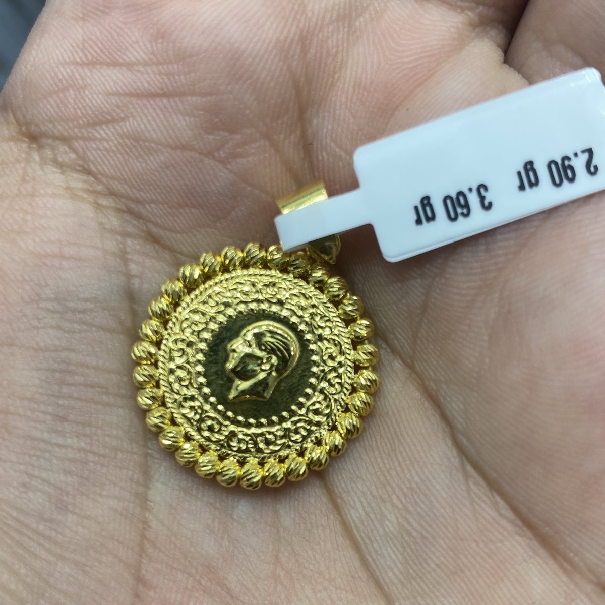 22 Ayar Altın Kolye Ucu Dorikalı Hafif Tasarım 2.90gr Hediye - C000222 - Fotoğraf 1
