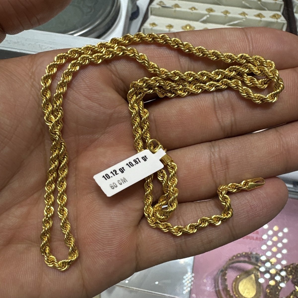 22 Ayar Altın Zincir Halat Tasarım 10.12gr 60 CM - Z000061 - Fotoğraf 1