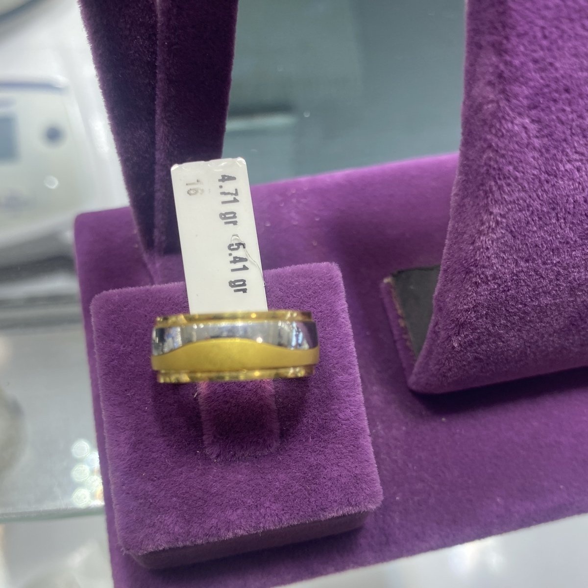 22 Ayar Altın Desenli Alyans Zahit Geyik Modern Tasarım 4.71gr 16 Numara - DA000059 - Fotoğraf 1