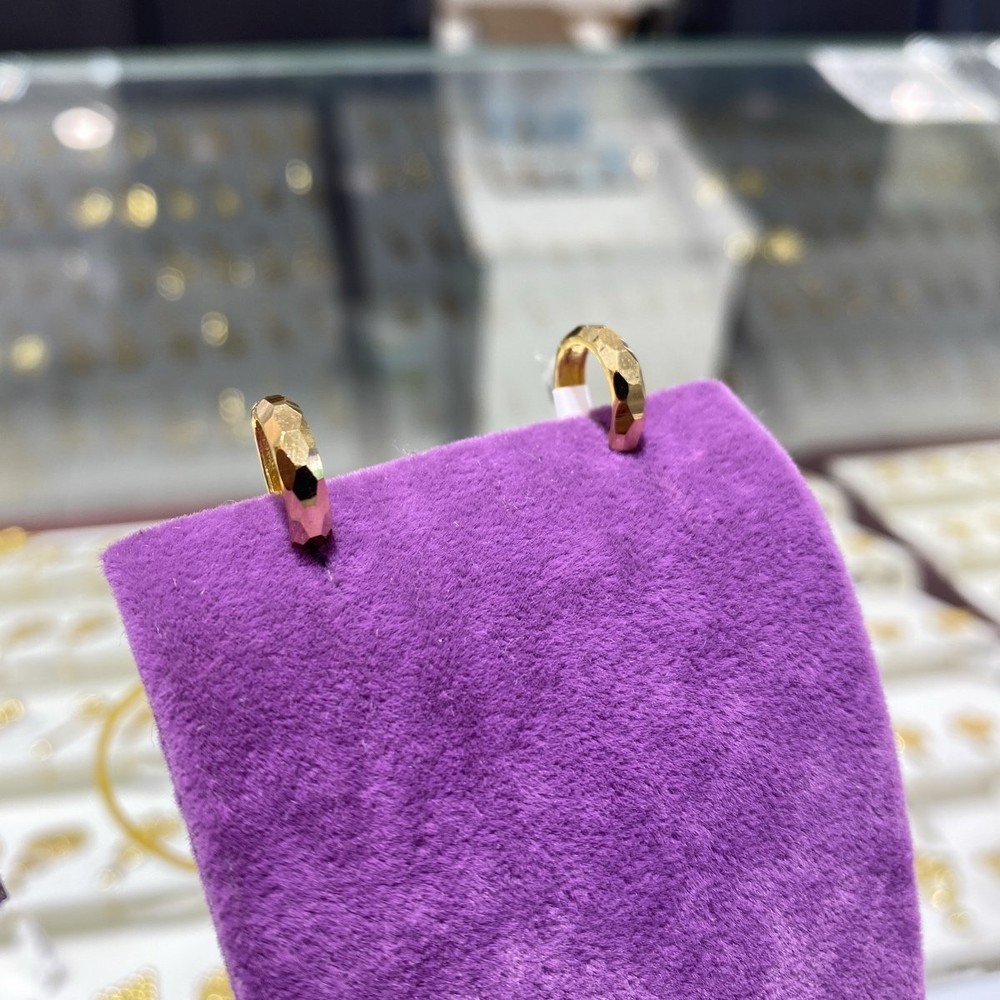 22 Ayar Altın Halka Küpe Modern Tasarım 1.88gr Kadın - K00831