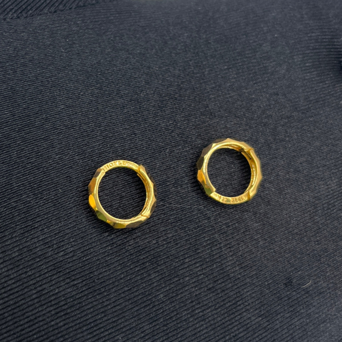 Kalemli Altın Halka Küpe 22 Ayar 1.88gr - K00831 - Fotoğraf 4