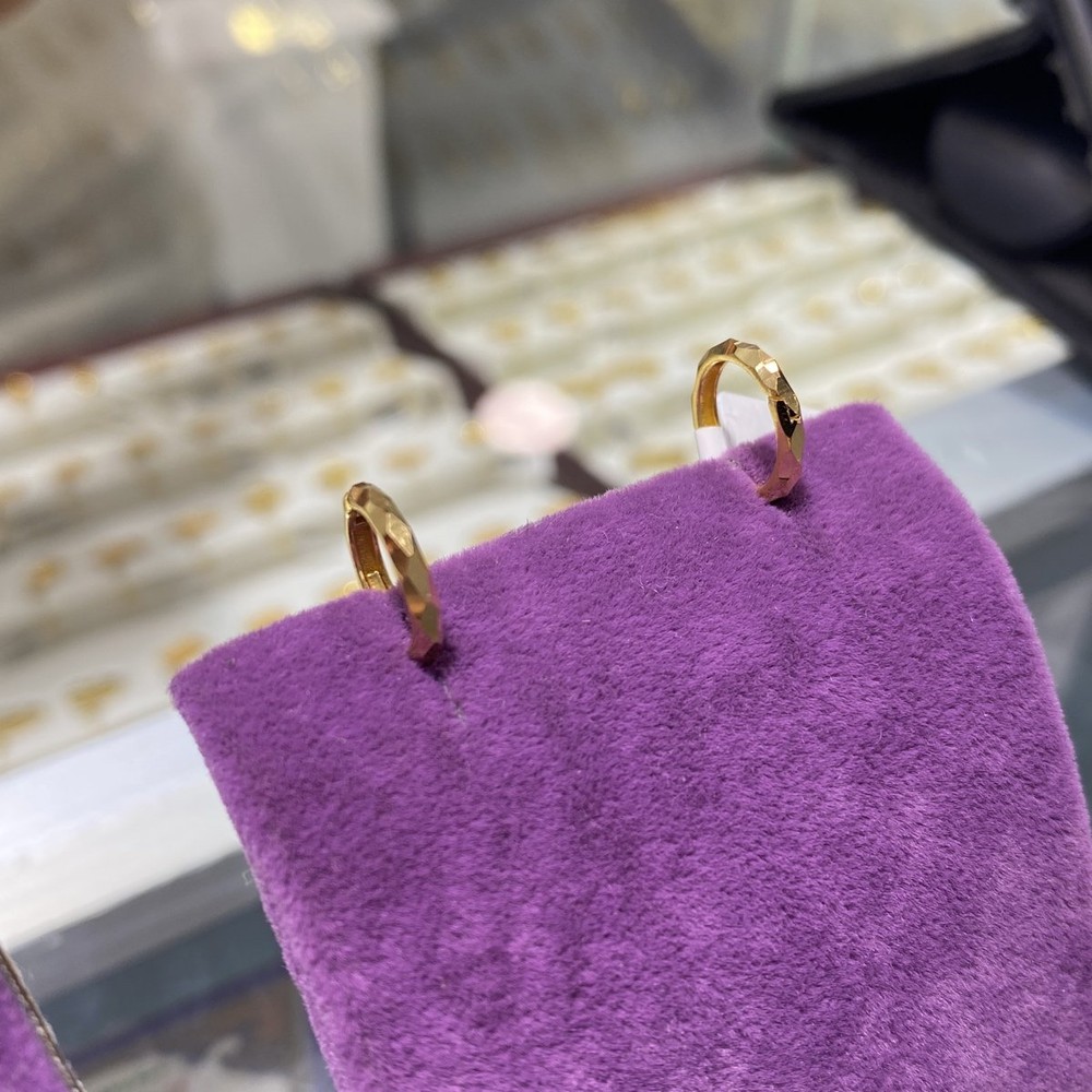 22 Ayar Altın Halka Küpe Paksoy Modern Tasarım 1.37gr Kadın - K00838