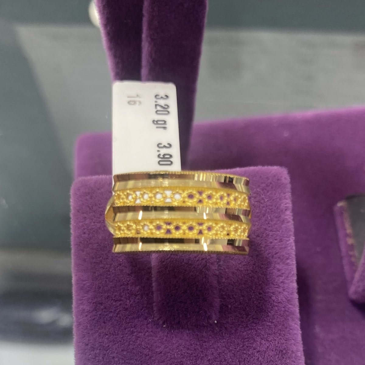 22 Ayar Altın Yüzük 3 Sıra Ajda Modern Tasarım 3.20gr 16 Numara Kadın - Y00864 - Fotoğraf 1
