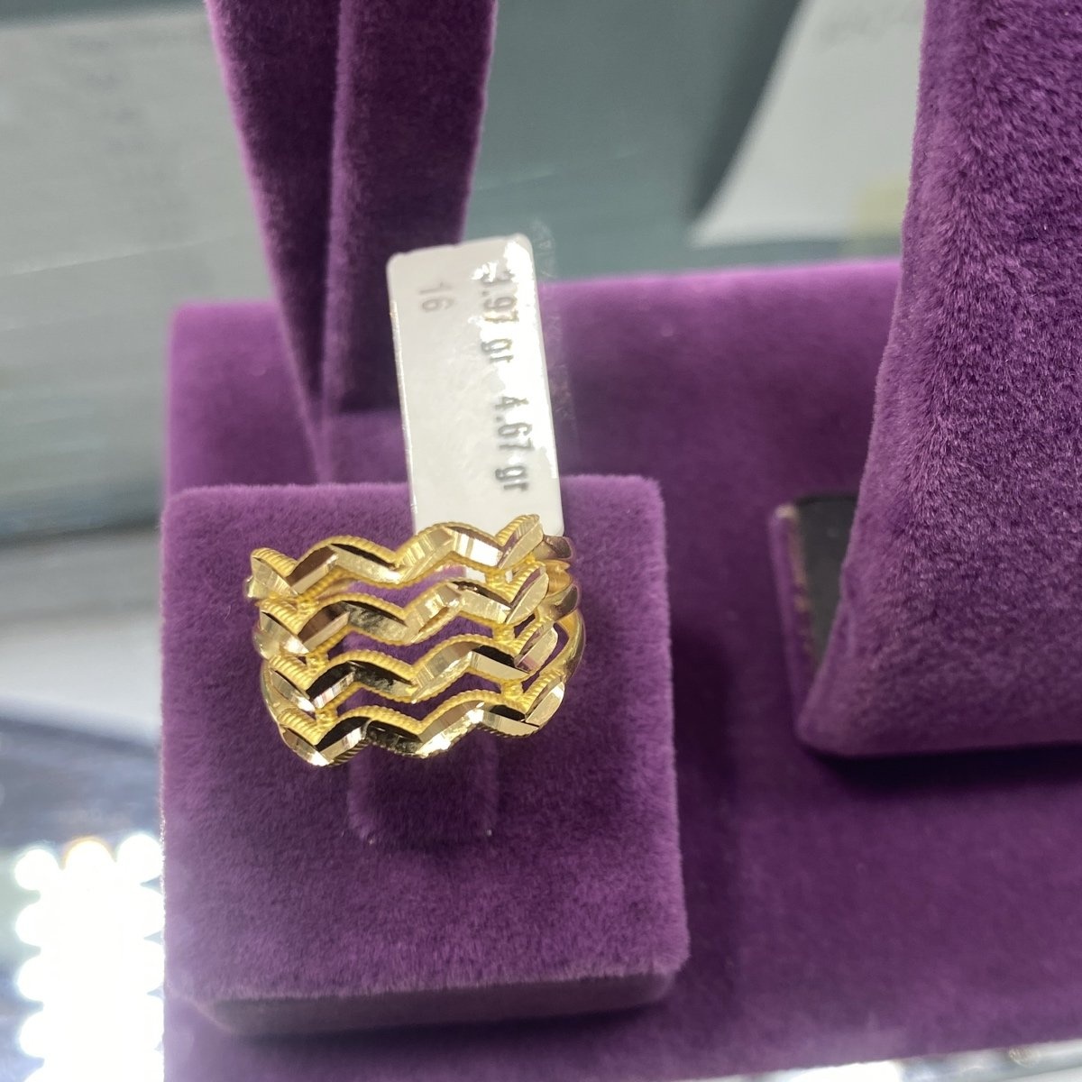 22 Ayar Altın Yüzük Paksoy Modern Tasarım 3.97gr 16 Numara Kadın - Y00865 - Fotoğraf 1