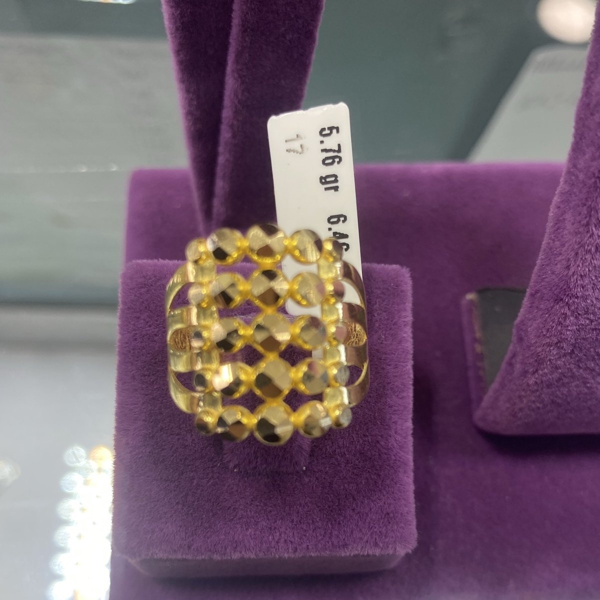 22 Ayar Altın Yüzük Desenli Modern Tasarım 5.76gr 17 Numara Kadın - Y00879 - Fotoğraf 1