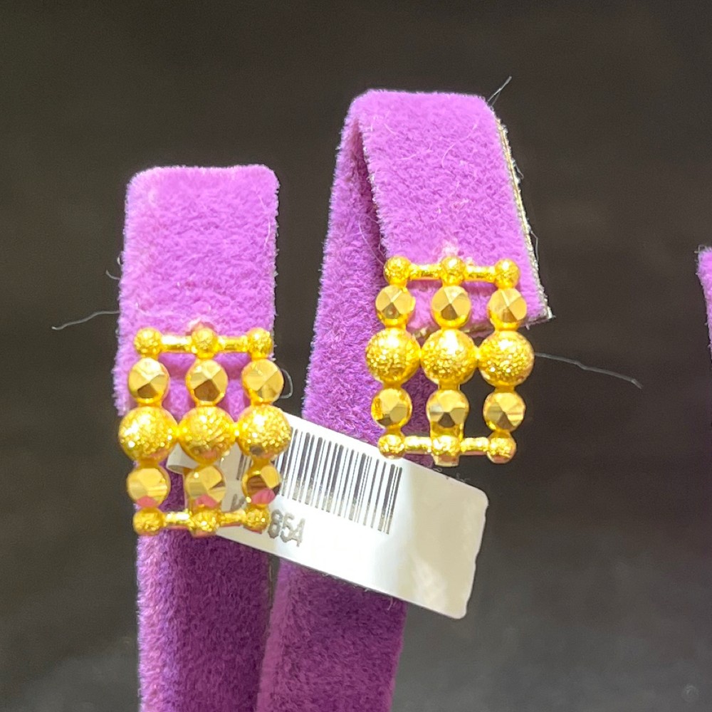 22 Ayar Altın Küpe Dorikalı J Küpe 3.97gr - K00854