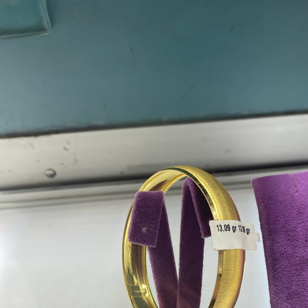 22 Ayar Altın Bilezik Kumlu Şarnel Modern Tasarım 13.09gr Kadın - BZ00894