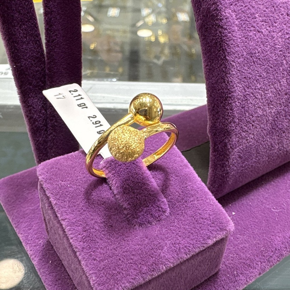 22 Ayar Altın Yüzük Dorika Özel Tasarım 2.11gr 17 Numara Kadın - Y00910