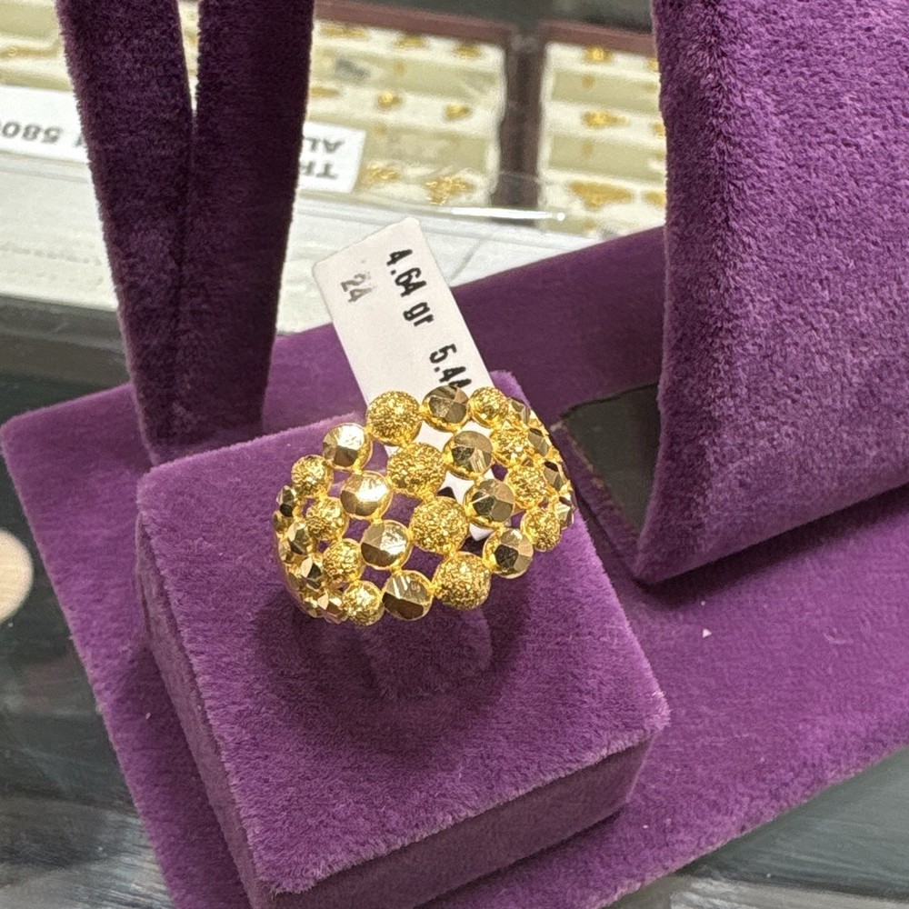 22 Ayar Altın Yüzük Dorika 4.64gr 24 Numara Düğün Nişan Hediye - Y00914