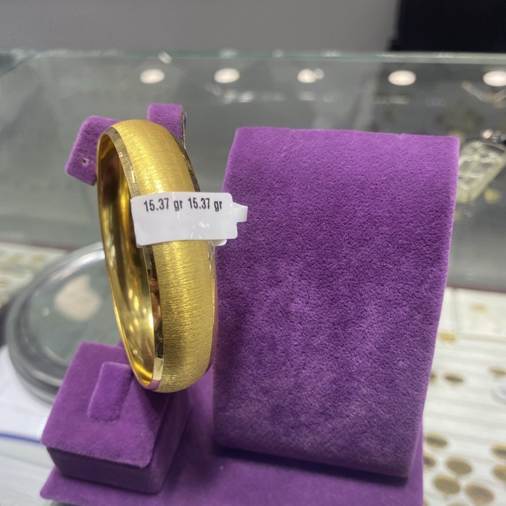 22 Ayar Altın Bilezik Zahit Geyik Şarnel Modern Tasarım 15.37gr Kadın - BZ00909