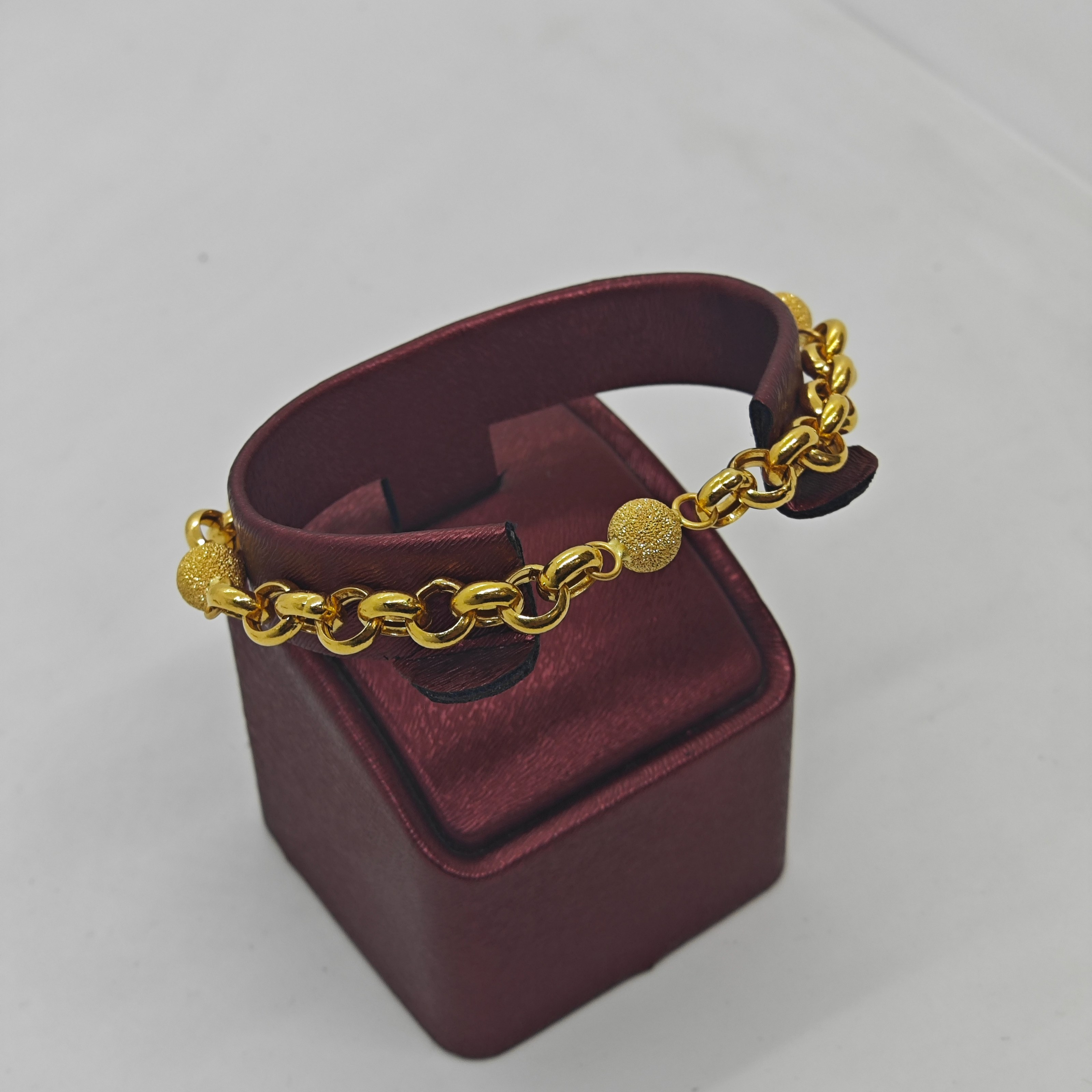 22 Ayar Altın Bileklik Tohumlu Modern Tasarım 11.69gr 20 CM Kadın - B00853 ürün görseli