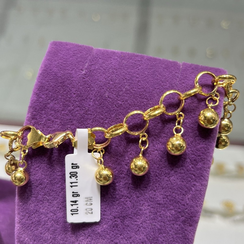 22 Ayar Altın Bileklik Tohumlu Modern Tasarım 10.14gr 20 CM Kadın - B00855