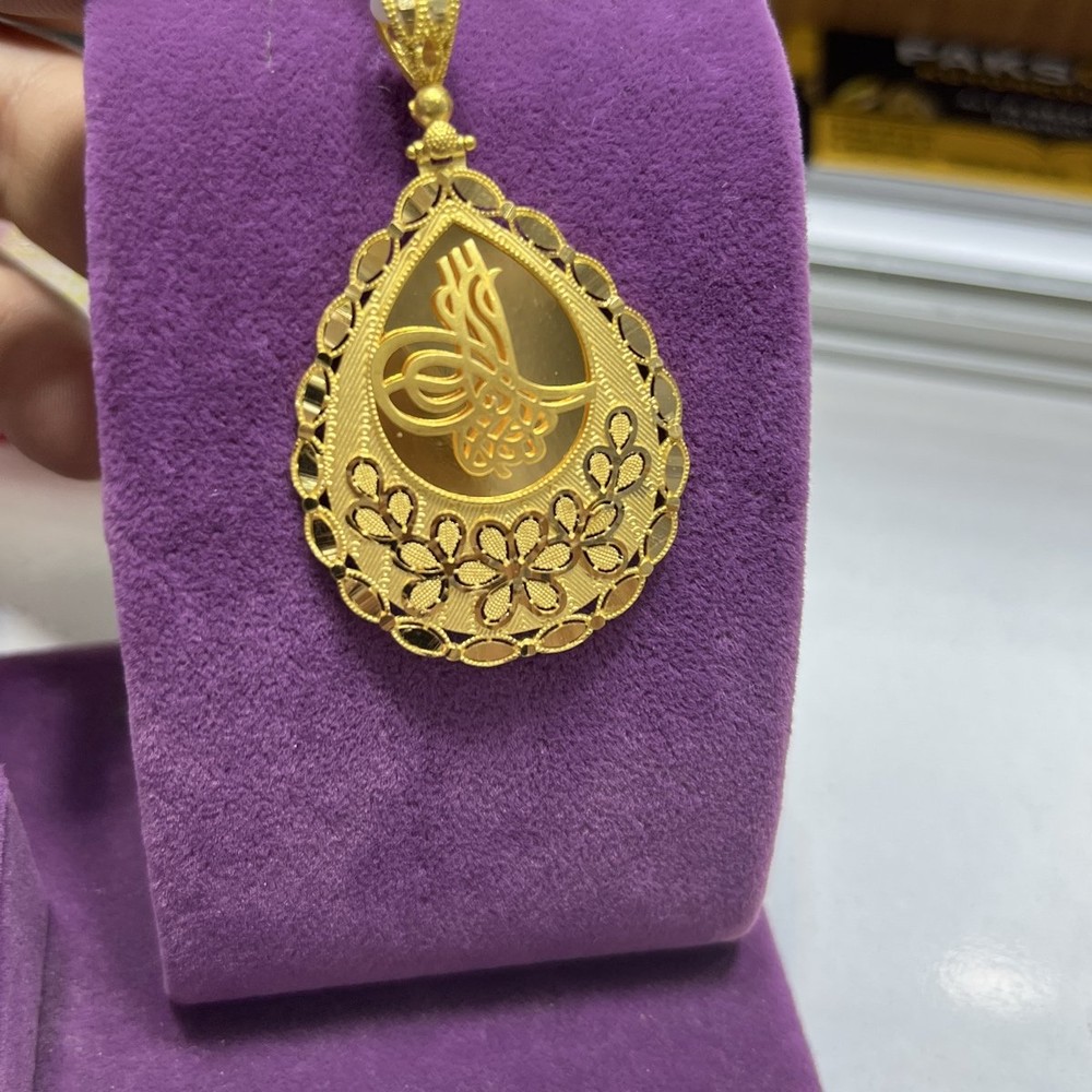 22 Ayar Altın Kolye Ucu Tuğra Özel Tasarım 8.05gr Hediye - C00233