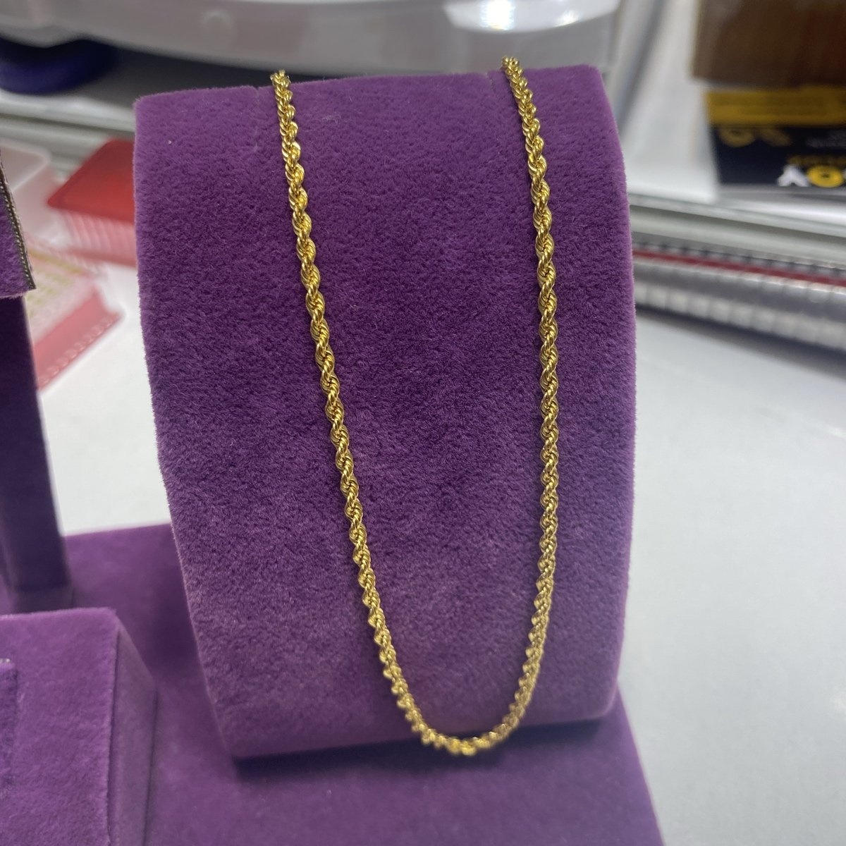 22 Ayar Altın Halat Özel Tasarım 4.16gr 50 CM Kadın Hediye - H00167 - Fotoğraf 1