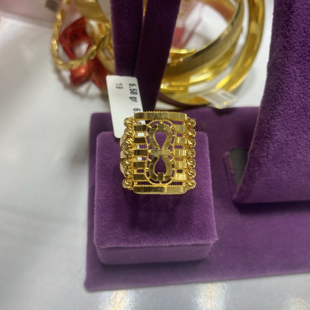 22 Ayar Altın Yüzük Sonsuzluk Özel Tasarım 5.58gr 19 Numara Kadın - Y00916