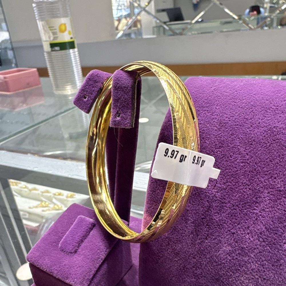 22 Ayar Altın Bilezik Yaldızlı Modern Tasarım 9.97gr Kadın - BZ00933