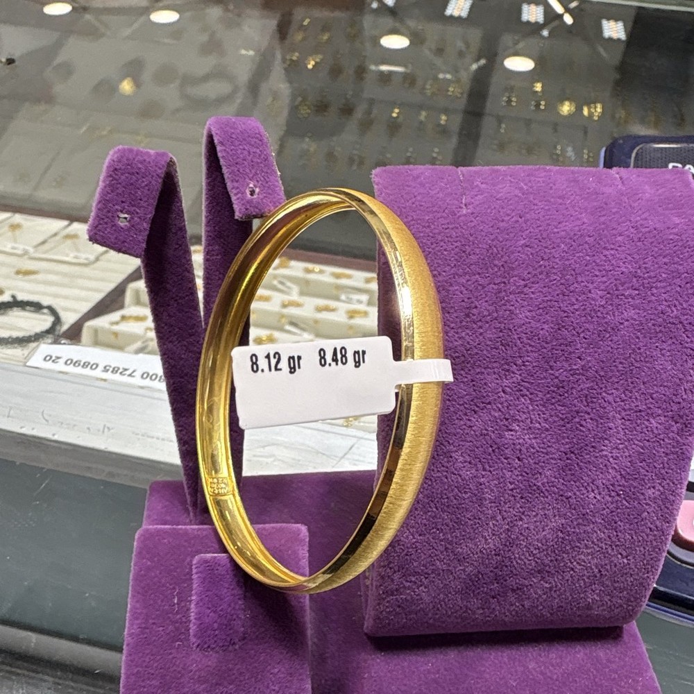 22 Ayar Altın Bilezik Kumlu Modern Tasarım 8.12gr Kadın - BZ00972