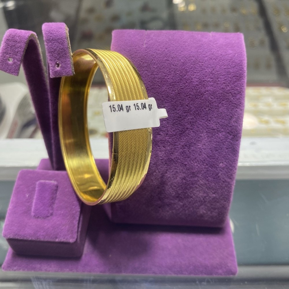 22 Ayar Altın Bilezik Hasır Desenli El İşi 15.04gr Kadın - BZ00987