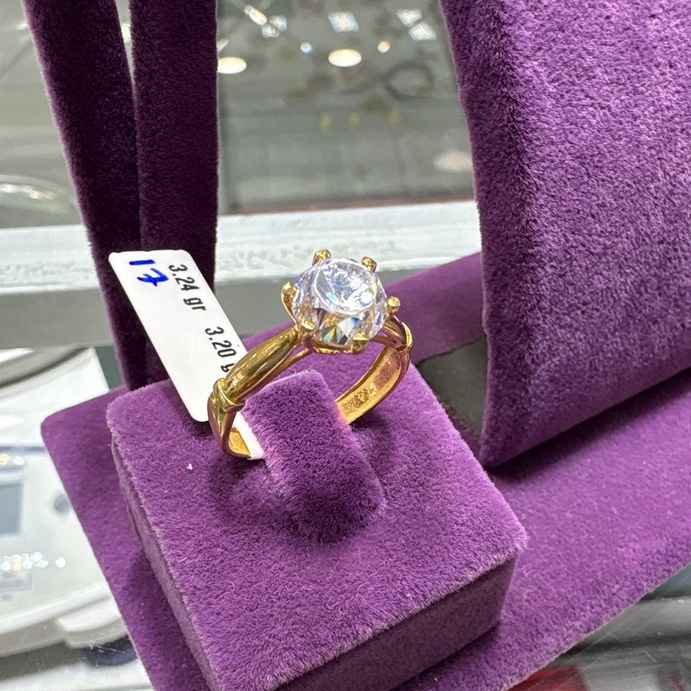 22 Ayar Altın Taslı Yüzük Modern 3.24gr Kadın - T00217