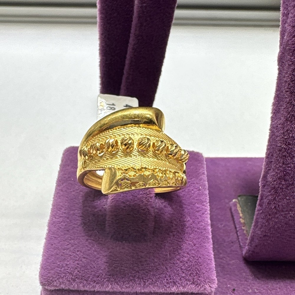 22 Ayar Altın Yüzük Dorikalı Modern Tasarım 4.92gr 18 Numara Kadın - Y00935