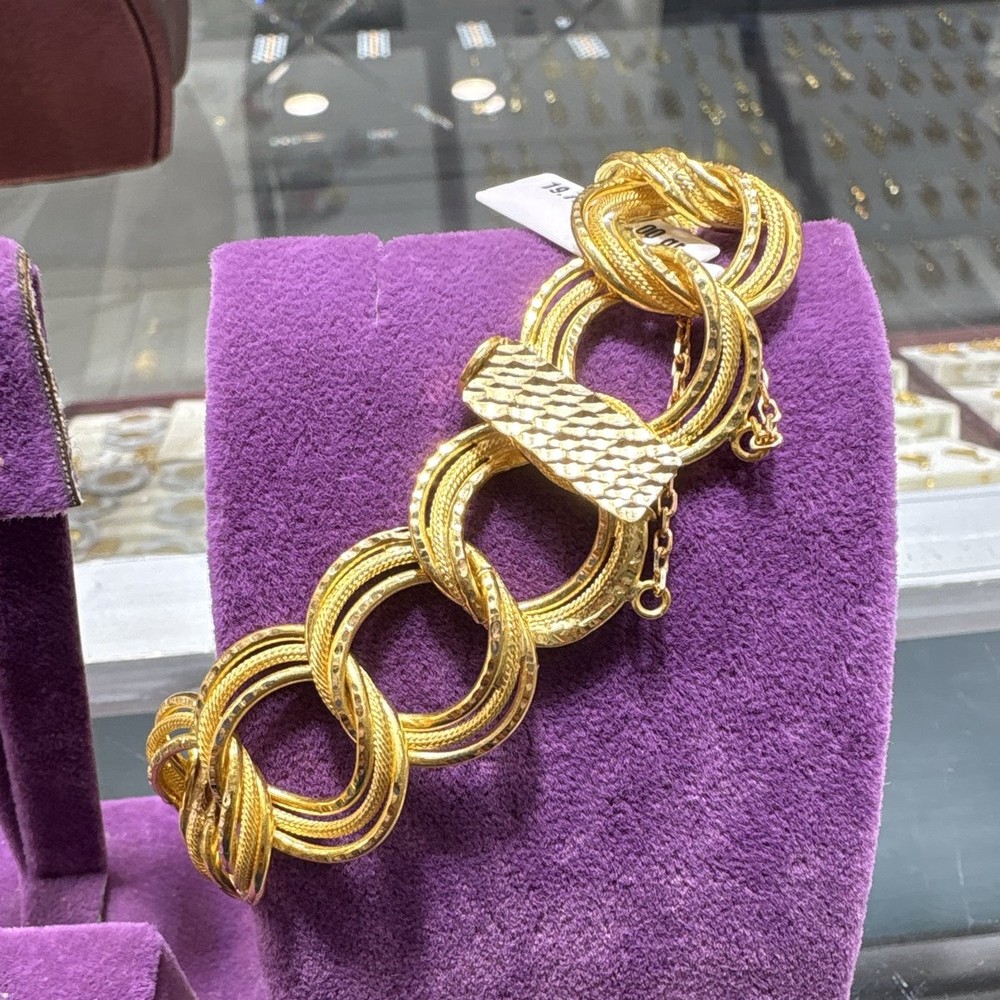 22 Ayar Altın Bileklik Zahit Geyik Özel Tasarım 19.75gr Hediye - B00876