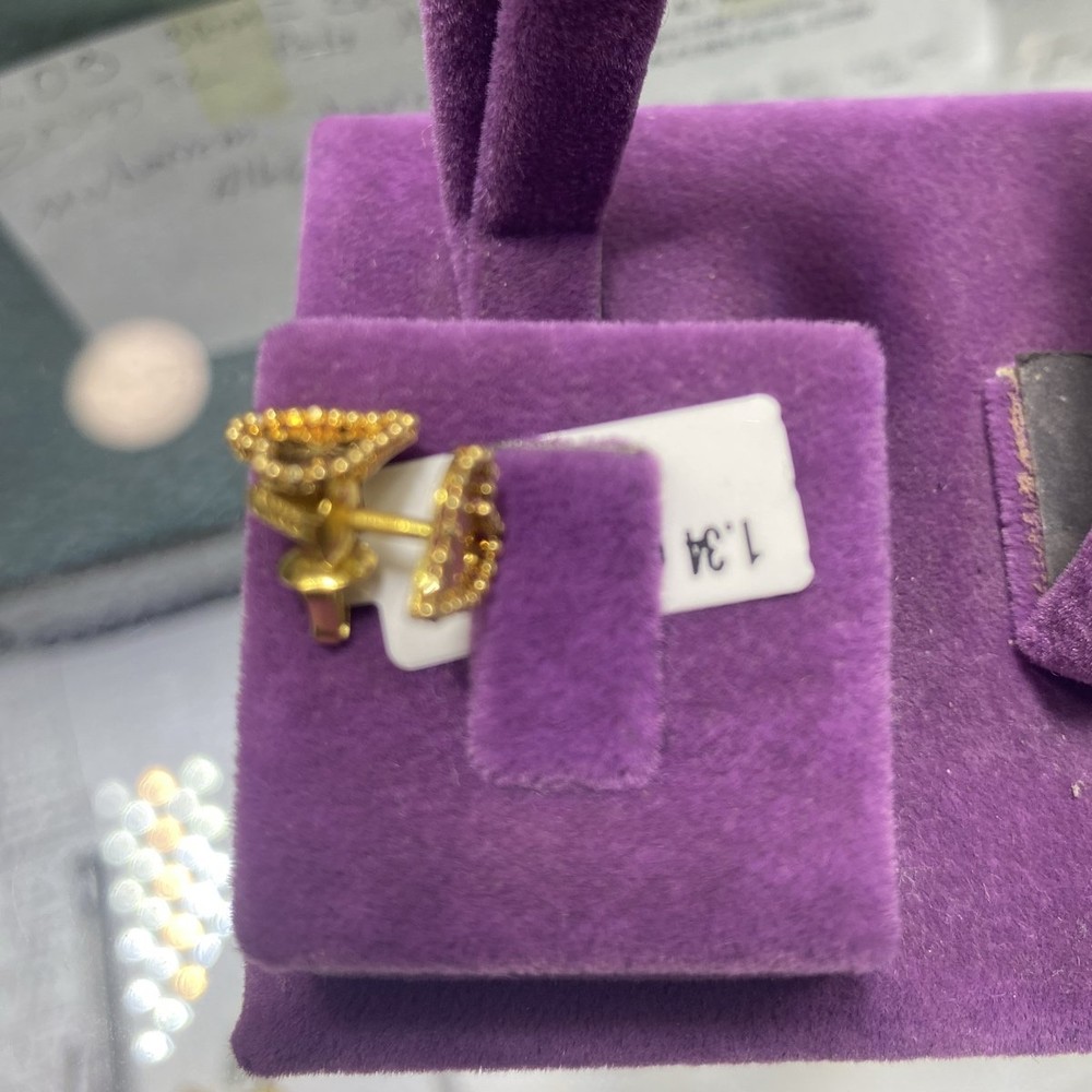 22 Ayar Altın Çocuk Küpesi Kalp Tasarım 1.34gr Hediye - J00026