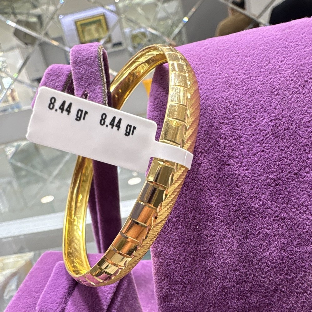 22 Ayar Altın Bilezik Yılan Desenli Özel Tasarım 8.44gr Kadın - BZ01044