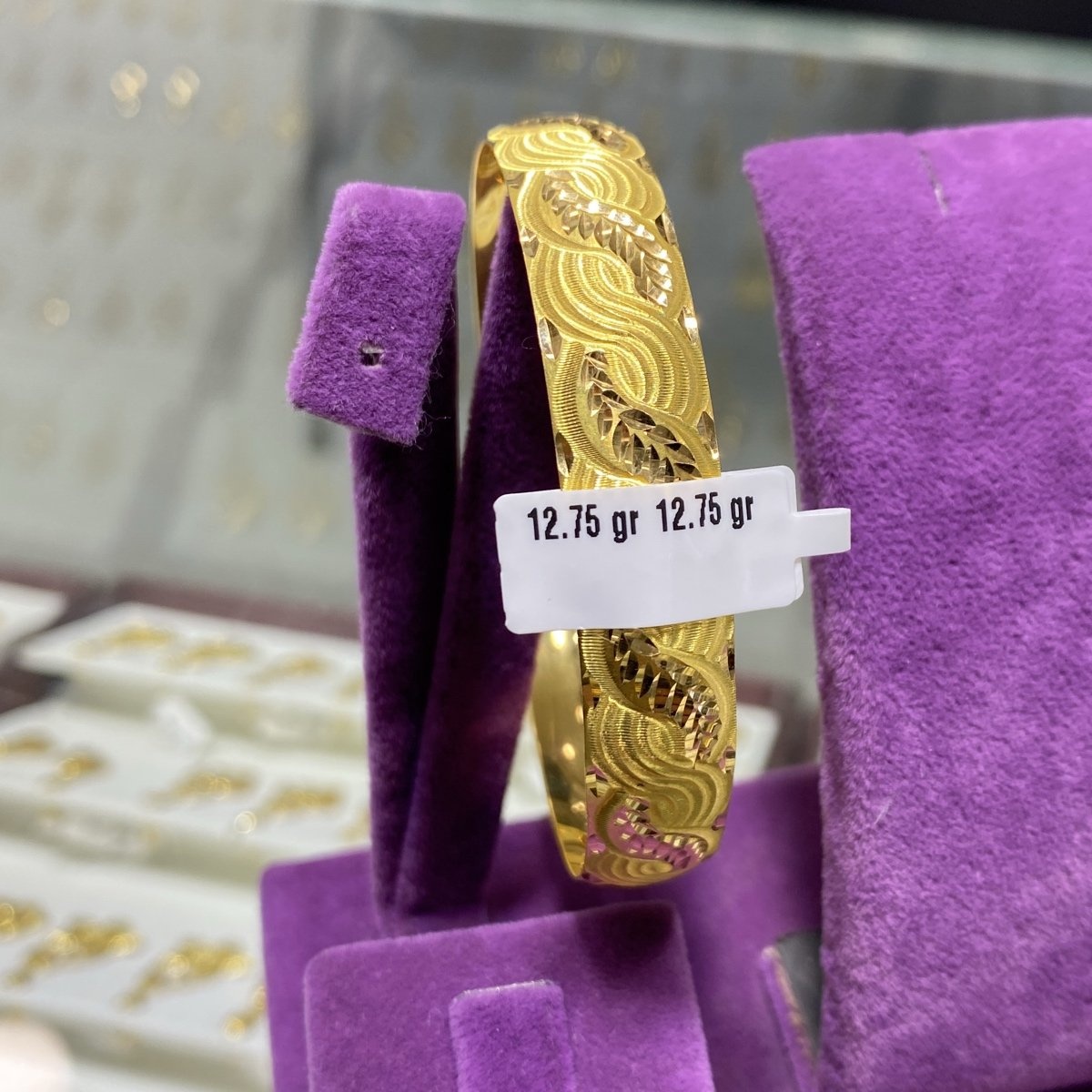 22 Ayar Altın Bilezik Çiçek Desenli El İşi 12.75gr Kadın - BZ01052 - Fotoğraf 1