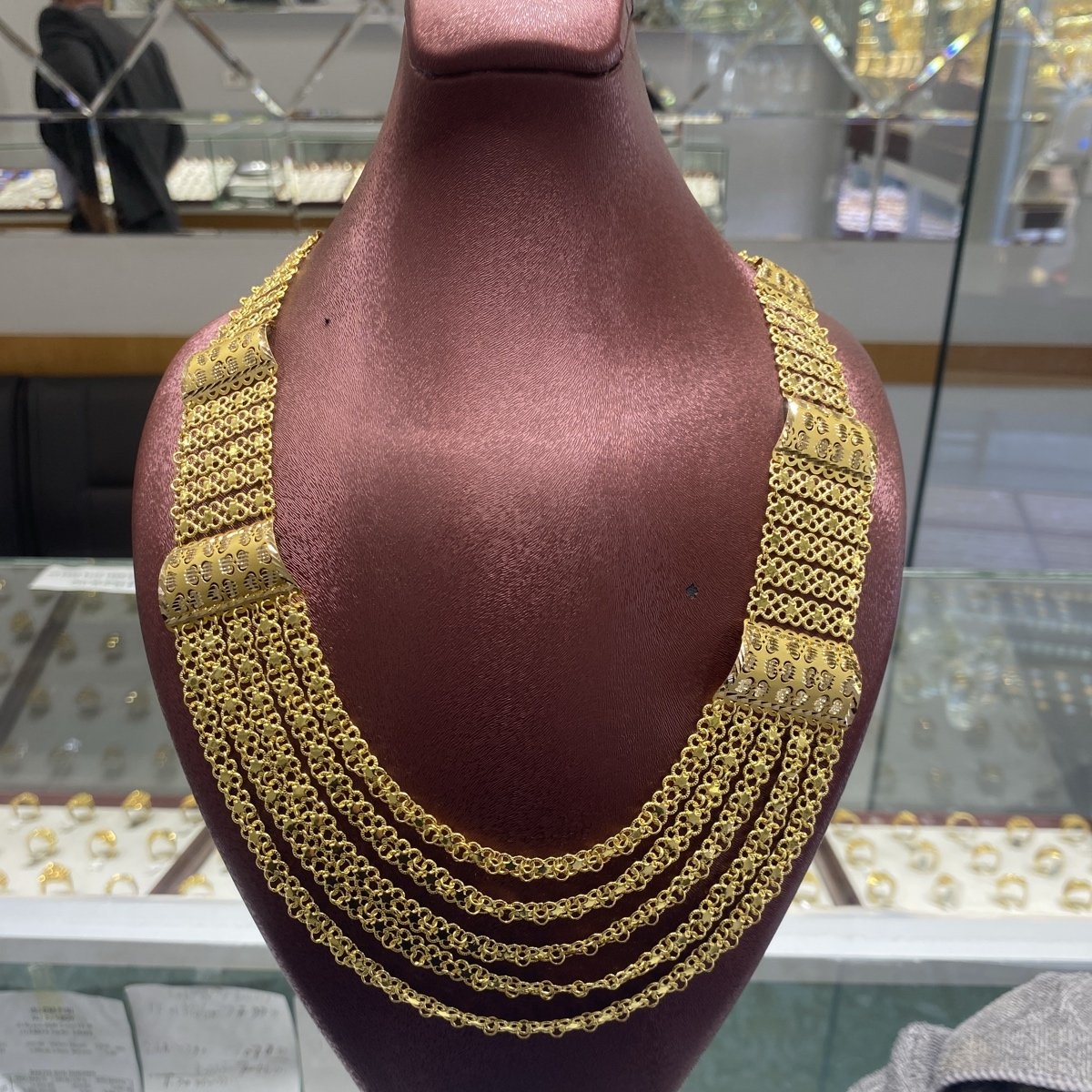 22 Ayar Altın Kolye Hint Akıtması Özel Tasarım 42.07gr Kadın - KL00026 - Fotoğraf 1