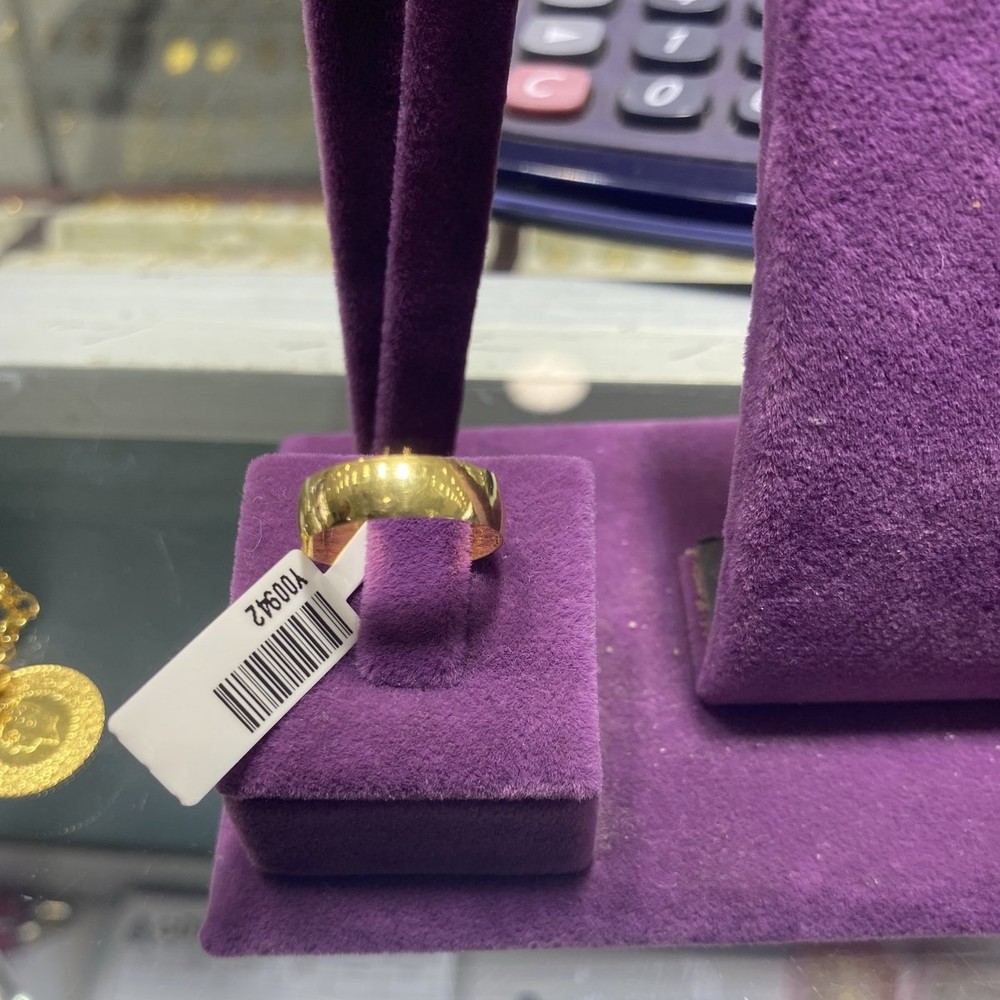 22 Ayar Altın Yüzük Paksoy Modern Tasarım 1.71gr 13 Numara Hediye - Y00942
