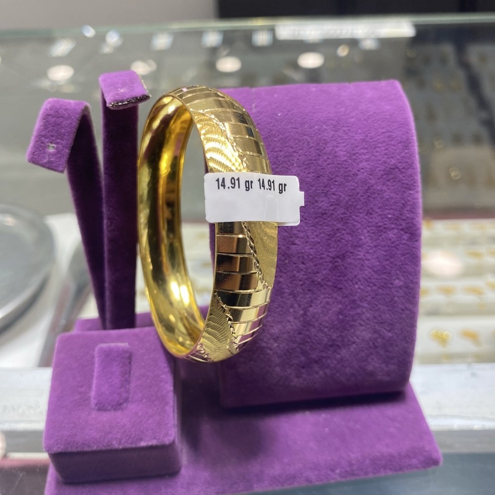 22 Ayar Altın Bilezik Yılan Özel Tasarım 14.91gr Kadın - BZ01081