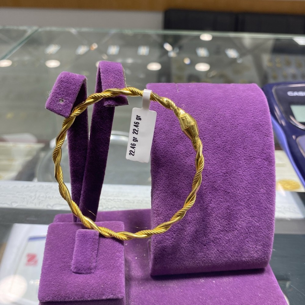 22 Ayar Altın Bilezik Kıvırcık Tasarım 22.46gr Kadın - BZ01107