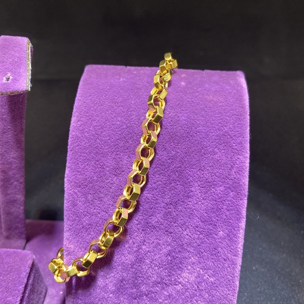 22 Ayar Altın Halkalı Bileklik Modern Tasarım 8.30gr Kadın - B00915