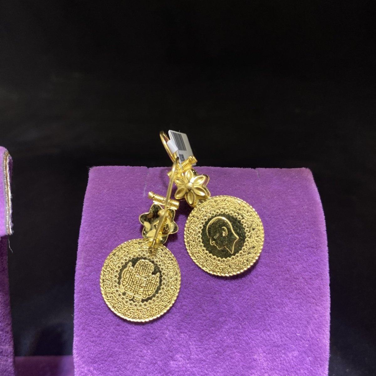 22 Ayar Altın Küpe Zahit Geyik Özel Tasarım 5.88gr Kadın - K00880 - Fotoğraf 1