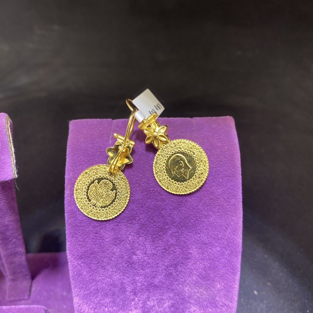 22 Ayar Altın Küpe Zahit Geyik Özel Tasarım 5.90gr Hediye - K00883 - Fotoğraf 1