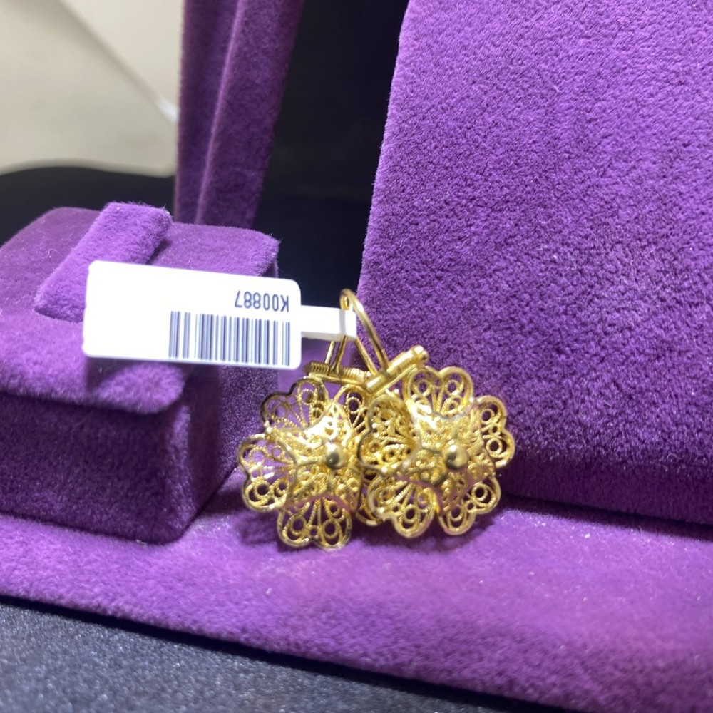 22 Ayar Altın Küpe Zahit Geyik Özel Tasarım 4.94gr Kadın - K00887