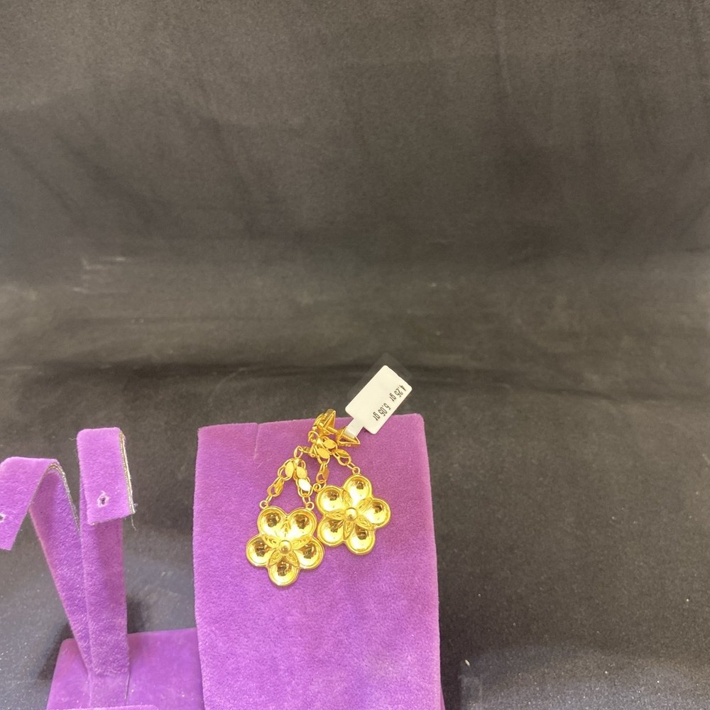 22 Ayar Altın Küpe Gül Özel Tasarım 4.25gr Kadın - K00893