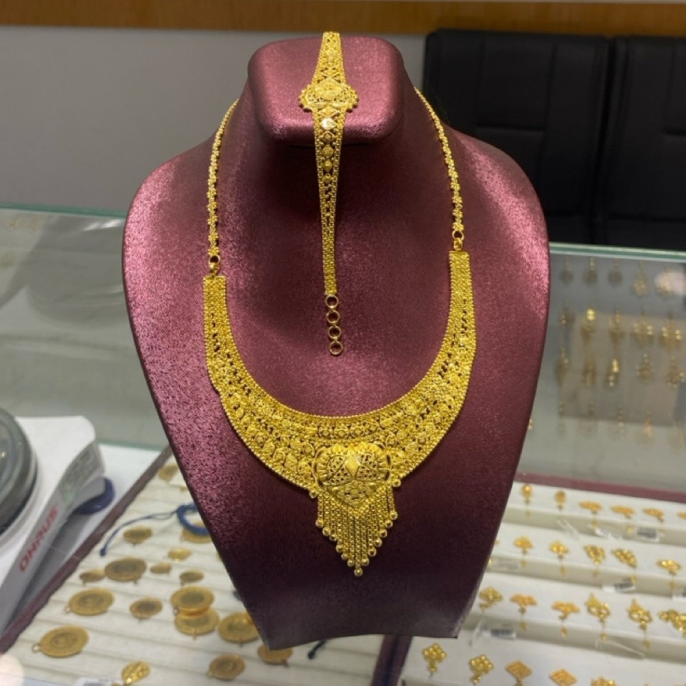 22 Ayar Altın Set Hint Akıtma Özel Tasarım 40.37gr Hediye - SE00003